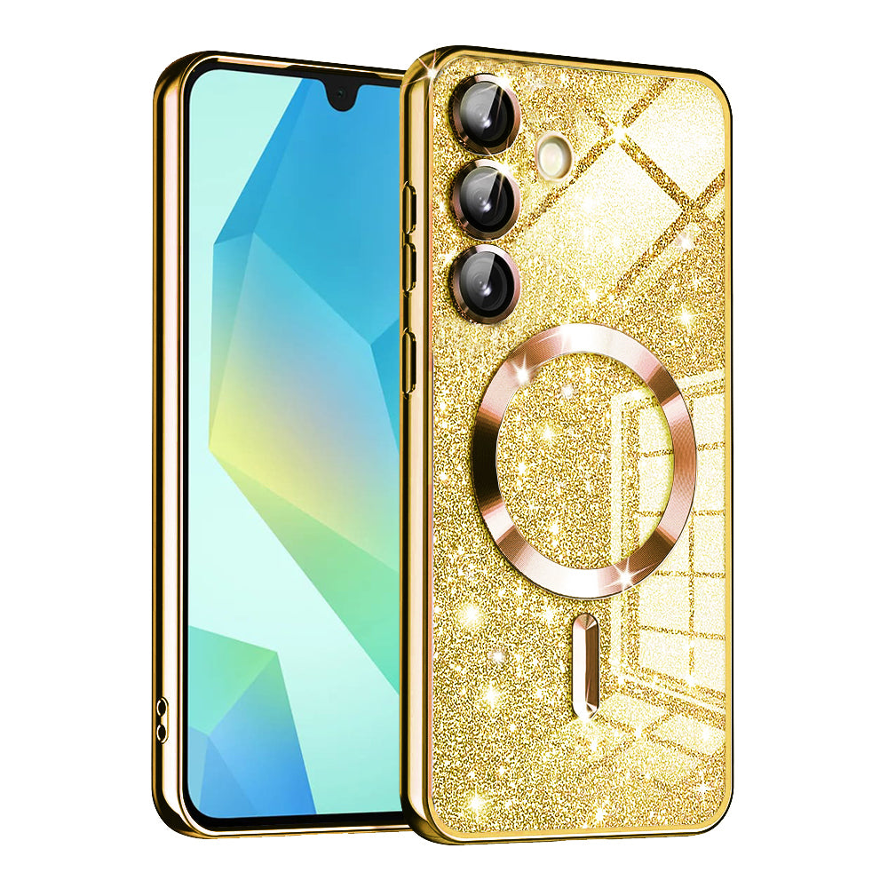 MagSafe tok Samsung Galaxy A16 5G A166 / A16 4G A165 készülékhez, Techsuit, Luxury Glitter, Arany