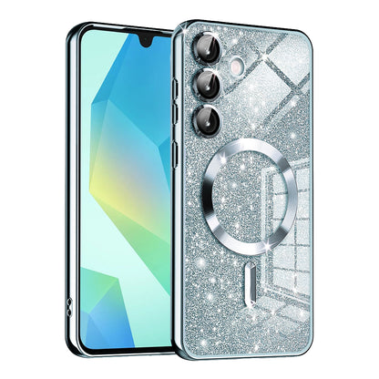 MagSafe tok Samsung Galaxy A16 5G A166 / A16 4G A165 készülékhez, Techsuit, Luxury Glitter, Kék