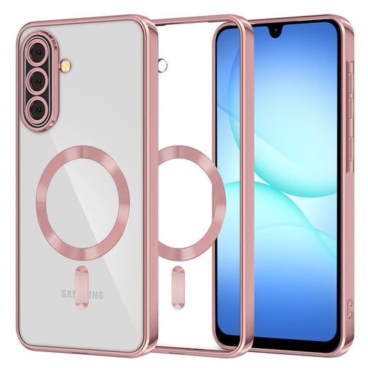 MagSafe tok Samsung Galaxy A17 4G / A17 5G-hez, Techsuit, Luxury Crystal, Rózsaszín