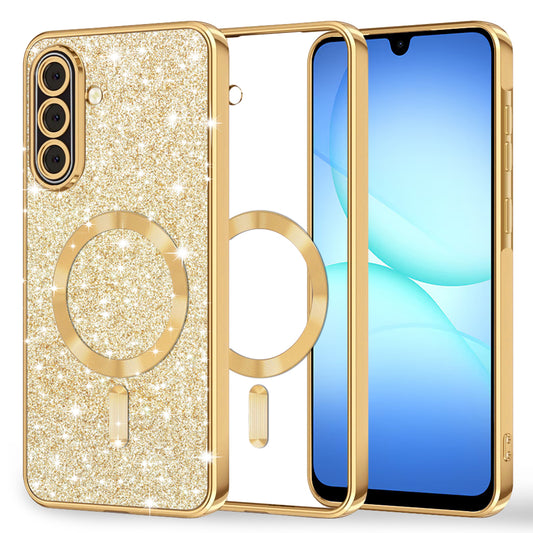MagSafe tok Samsung Galaxy A17 4G / A17 5G-hez, Techsuit, Luxury Glitter, Arany