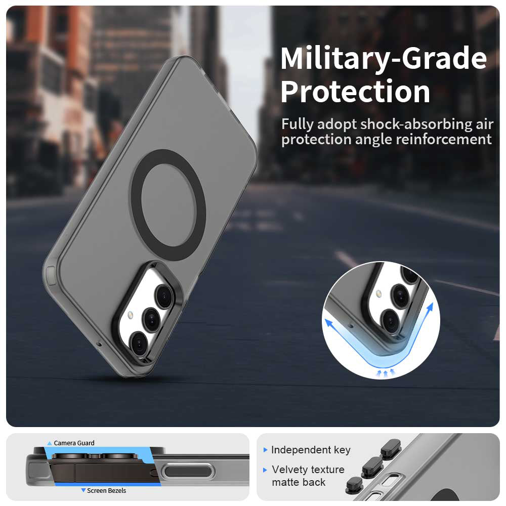 MagSafe tok Samsung Galaxy A25 A256-hoz, Techsuit, CandyCase, Fekete