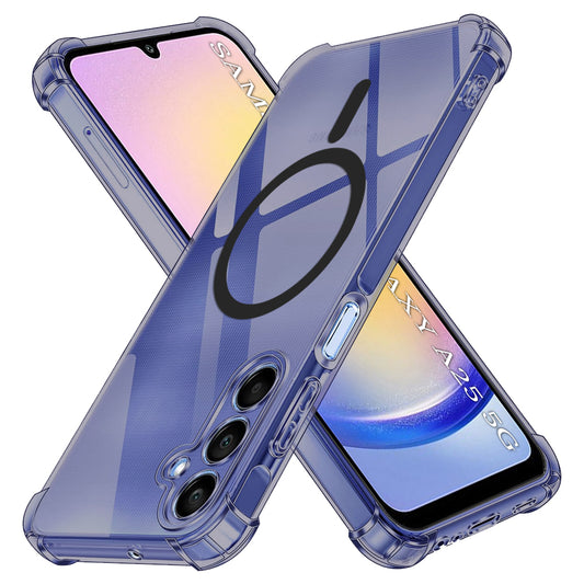 MagSafe tok Samsung Galaxy A25 A256-hoz, Techsuit, ütésálló átlátszó, füstszínű