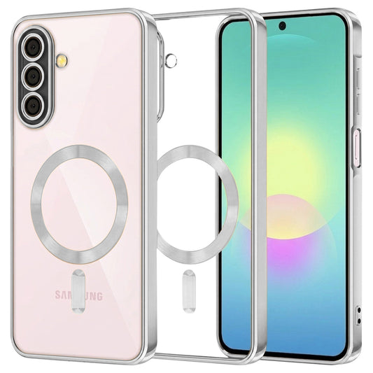 MagSafe tok Samsung Galaxy A27 5G-hez, Techsuit, Luxury Crystal, Ezüst