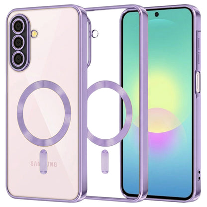MagSafe tok Samsung Galaxy A27 5G-hez, Techsuit, Luxury Crystal, Világos lila