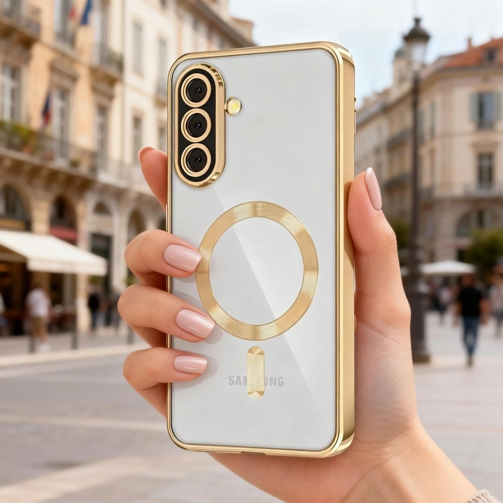 MagSafe tok Samsung Galaxy A27 5G-hez, Techsuit, Luxury Crystal, Fekete