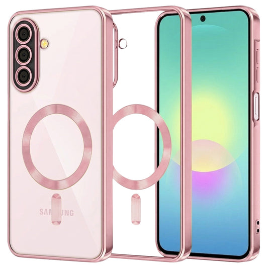 MagSafe tok Samsung Galaxy A27 5G-hez, Techsuit, Luxury Crystal, Rózsaszín