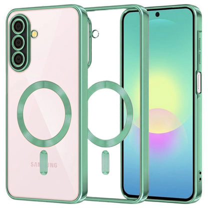 MagSafe tok Samsung Galaxy A27 5G-hez, Techsuit, Luxury Crystal, Világos zöld