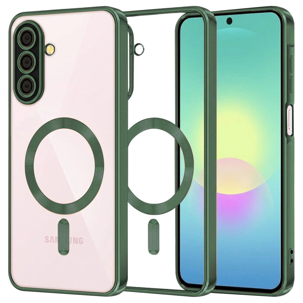 MagSafe tok Samsung Galaxy A27 5G-hez, Techsuit, Luxury Crystal, Sötétzöld
