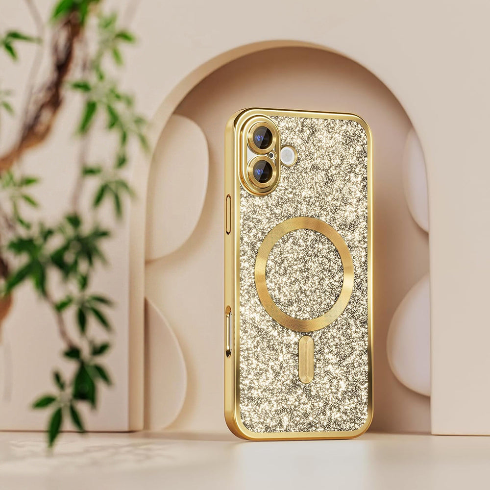 MagSafe tok Samsung Galaxy A27 5G-hez, Techsuit, Luxury Glitter, Kék