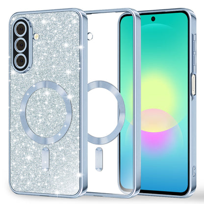 MagSafe tok Samsung Galaxy A27 5G-hez, Techsuit, Luxury Glitter, Kék