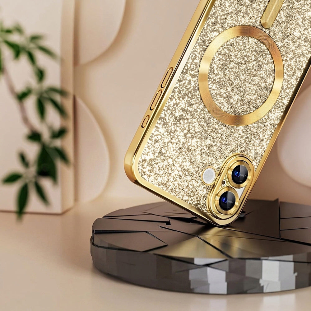 MagSafe tok Samsung Galaxy A27 5G-hez, Techsuit, Luxury Glitter, Kék