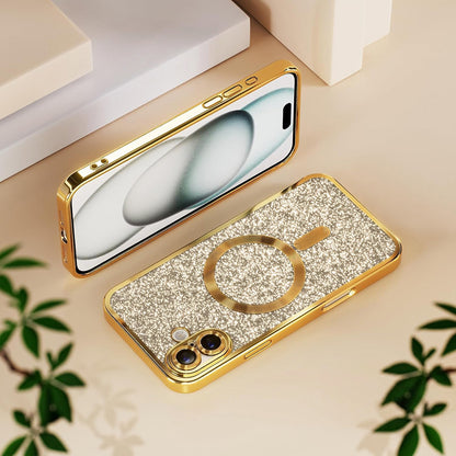 MagSafe tok Samsung Galaxy A27 5G-hez, Techsuit, Luxury Glitter, Kék