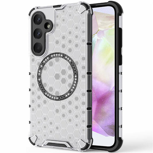MagSafe tok Samsung Galaxy A35 5G A356-hoz, Techsuit, HoneyComb Shield, Fehér