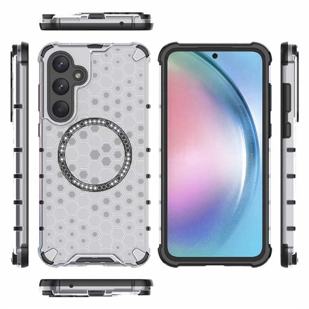MagSafe tok Samsung Galaxy A35 5G A356-hoz, Techsuit, HoneyComb Shield, Fehér
