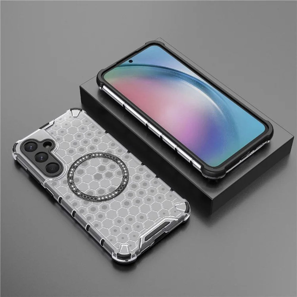 MagSafe tok Samsung Galaxy A35 5G A356-hoz, Techsuit, HoneyComb Shield, Fehér