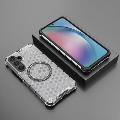 MagSafe tok Samsung Galaxy A35 5G A356-hoz, Techsuit, HoneyComb Shield, Fehér