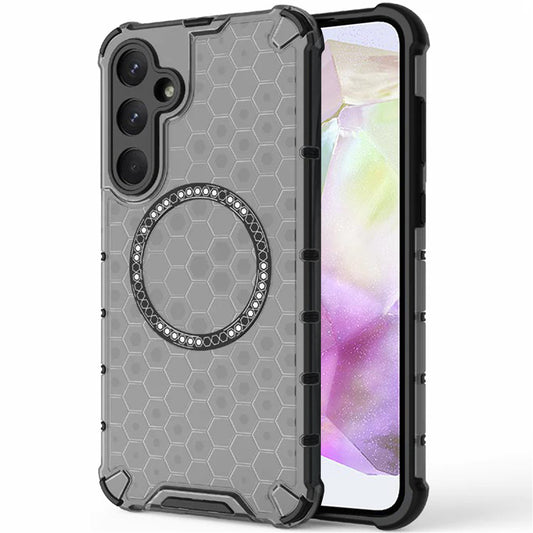 MagSafe tok Samsung Galaxy A35 5G A356-hoz, Techsuit, HoneyComb Shield, Fekete