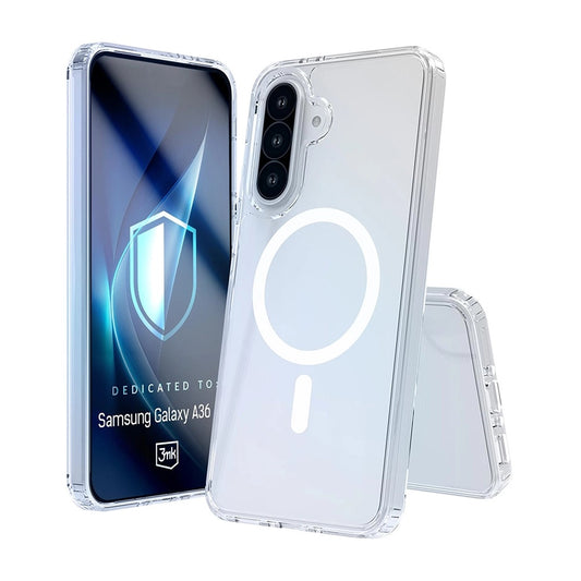 MagSafe tok Samsung Galaxy A36 A366-hez, 3MK, Armor MagCase, Átlátszó