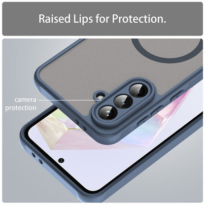 MagSafe tok Samsung Galaxy A36 A366-hez, Techsuit, HaloFrost II, Tengerészkék