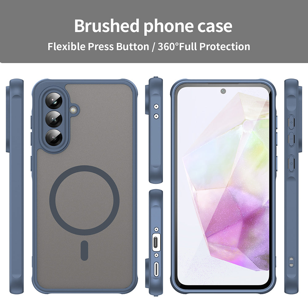 MagSafe tok Samsung Galaxy A36 A366-hez, Techsuit, HaloFrost II, Tengerészkék