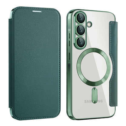 MagSafe tok Samsung Galaxy A37 5G-hez, Techsuit, SmartMag Book, Zöld