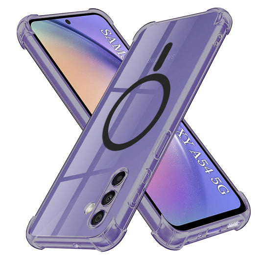 MagSafe tok Samsung Galaxy A54 A546-hoz, Techsuit, ütésálló átlátszó, füstszínű