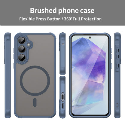 MagSafe tok Samsung Galaxy A55 5G A556-hoz, Techsuit, HaloFrost II, Tengerészkék