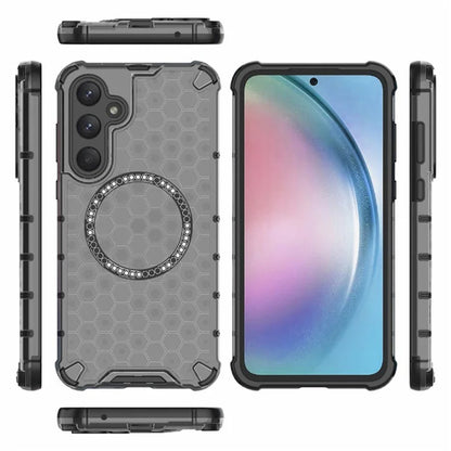 MagSafe tok Samsung Galaxy A55 5G A556-hoz, Techsuit, HoneyComb Shield, Fekete
