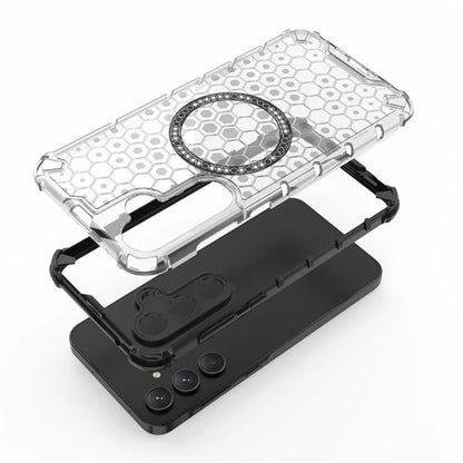 MagSafe tok Samsung Galaxy A55 5G A556-hoz, Techsuit, HoneyComb Shield, Fekete