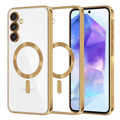MagSafe tok Samsung Galaxy A55 5G A556-hoz, Techsuit, Luxury Crystal, Arany