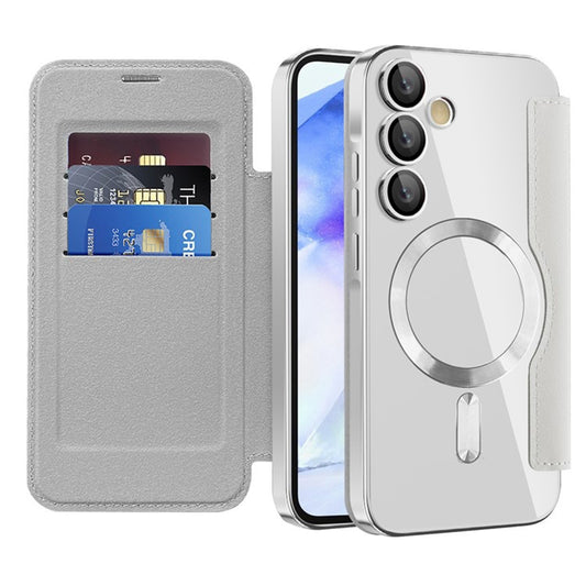 MagSafe tok Samsung Galaxy A55 5G A556-hoz, Techsuit, SmartMag Book, Szürke