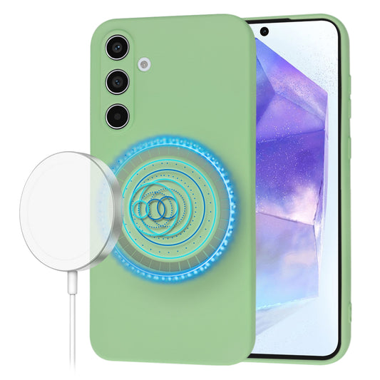 MagSafe tok Samsung Galaxy A55 5G A556-hoz, Techsuit, SoftFlex, Világos zöld
