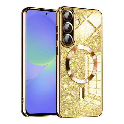 MagSafe tok Samsung Galaxy A56 A566 / A36 A366 készülékhez, Techsuit, Luxury Glitter, Arany