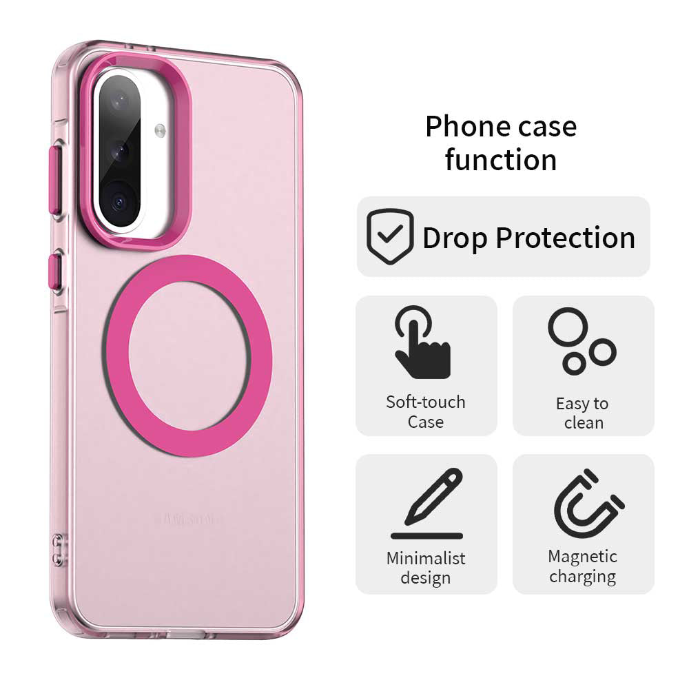 MagSafe tok Samsung Galaxy A56 A566-hoz, Techsuit, CandyCase, Rózsaszín