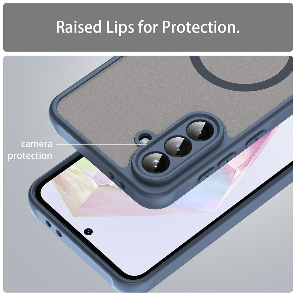 MagSafe tok Samsung Galaxy A56 A566-hoz, Techsuit, HaloFrost II, Tengerészkék