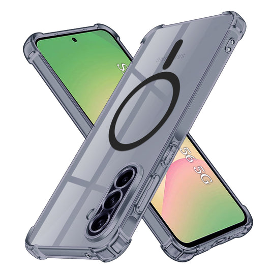 MagSafe tok Samsung Galaxy A56 A566-hez, Techsuit, ütésálló átlátszó, füstszínű