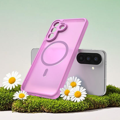 MagSafe tok Samsung Galaxy A57 5G-hez, Techsuit, HaloFrost II, Rózsaszín