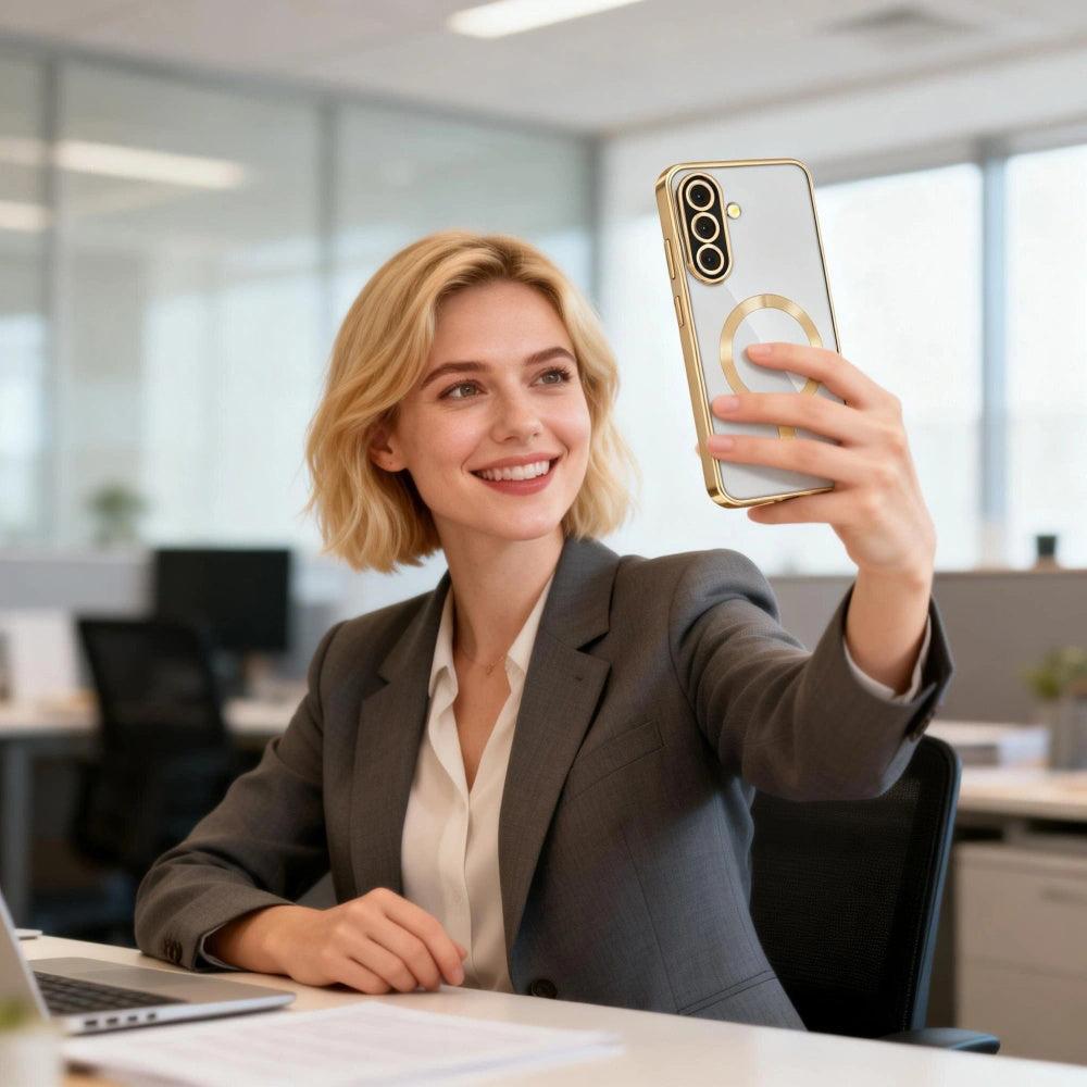 MagSafe tok Samsung Galaxy A57 5G-hez, Techsuit, Luxury Crystal, Sötétzöld