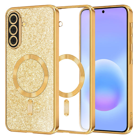 MagSafe tok Samsung Galaxy A57 5G-hez, Techsuit, Luxury Glitter, Arany