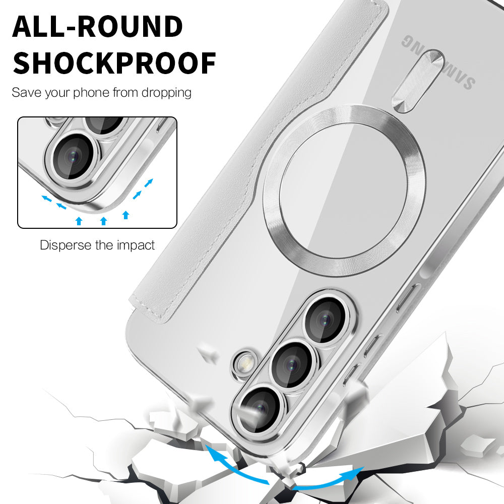 MagSafe tok Samsung Galaxy A57 5G-hez, Techsuit, SmartMag Book, Szürke