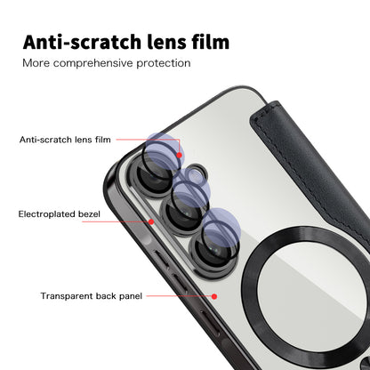 MagSafe tok Samsung Galaxy A57 5G-hez, Techsuit, SmartMag Book, Fekete