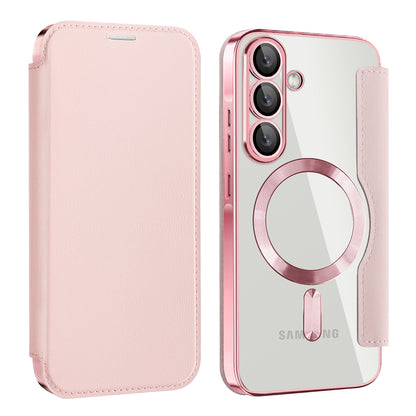 MagSafe tok Samsung Galaxy A57 5G-hez, Techsuit, SmartMag Book, Rózsaszín