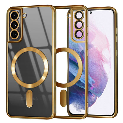 MagSafe Case for Samsung Galaxy S21+ 5G G996, Techsuit, Luxury Crystal, Gold