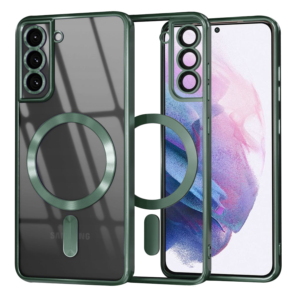 MagSafe Case for Samsung Galaxy S21+ 5G G996, Techsuit, Luxury Crystal, Dark Green