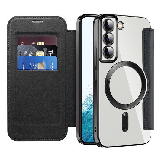 MagSafe Case for Samsung Galaxy S22 5G S901, Techsuit, SmartMag Book, Black