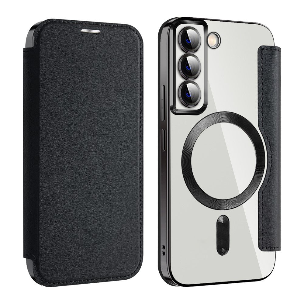 MagSafe Case for Samsung Galaxy S22 5G S901, Techsuit, SmartMag Book, Black