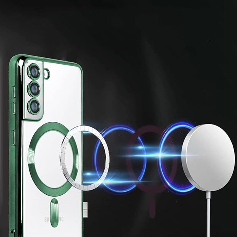 MagSafe tok Samsung Galaxy S22+ 5G S906-hoz, Techsuit, Luxury Crystal, Piros
