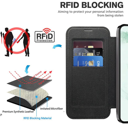 MagSafe Case for Samsung Galaxy S22+ 5G S906, Techsuit, SmartMag Book, Black