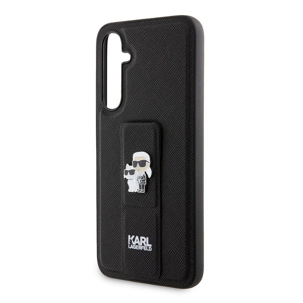 MagSafe tok Samsung Galaxy S23 FE S711-hez, Karl Lagerfeld, Saffiano Gripstand Karl & Choupette, Kék