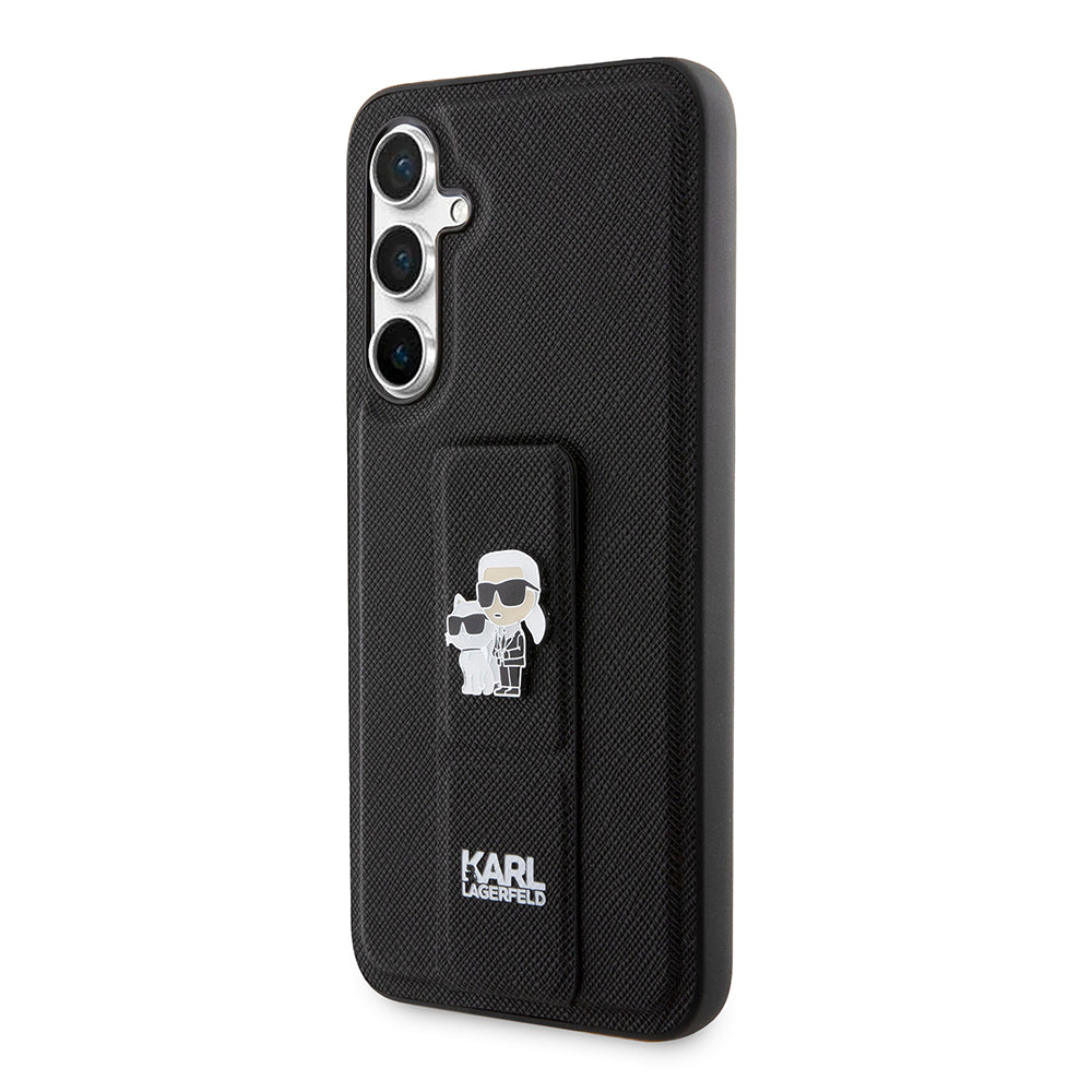 MagSafe tok Samsung Galaxy S23 FE S711-hez, Karl Lagerfeld, Saffiano Gripstand Karl & Choupette, Kék